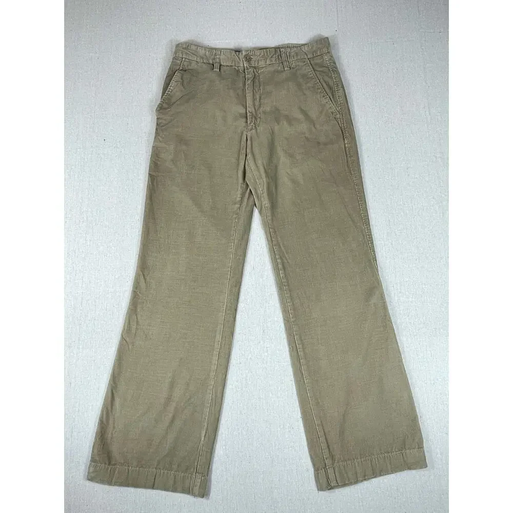 🔥Banana Republic Corduroy Khaki Baggy Wide Leg Pants Mens 31/30 Y2K Classic